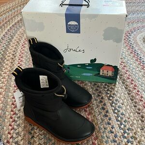 JOULES WATERPROOF BOOTS CONISTON 6 Right As Rain BLACK New with tags in box
